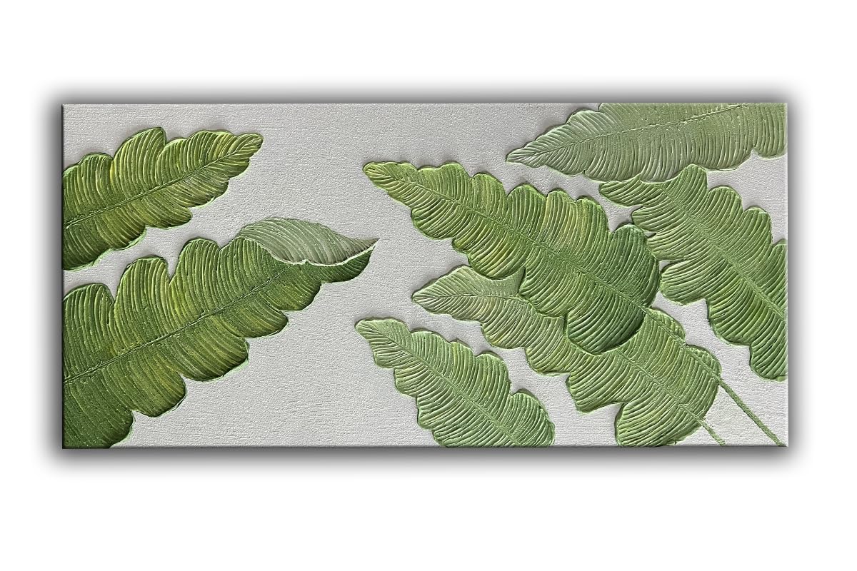 YaSheng Art-Canvas Wall Art with 3D Hand Painted Textured Modern Large Oil Painting Contemprary Aesthetic Floral Pictures for Living Room Bedroom DinningDecor (24x48inch, YS170)