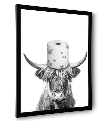 Framed Bathroom Decor Wall Art, Chimpanzee in Bathtub, Black and White Wall Art, Funny Bathroom Wall Decor Signs, Cute Animal Art Home Decor (Framed,8''x10'')