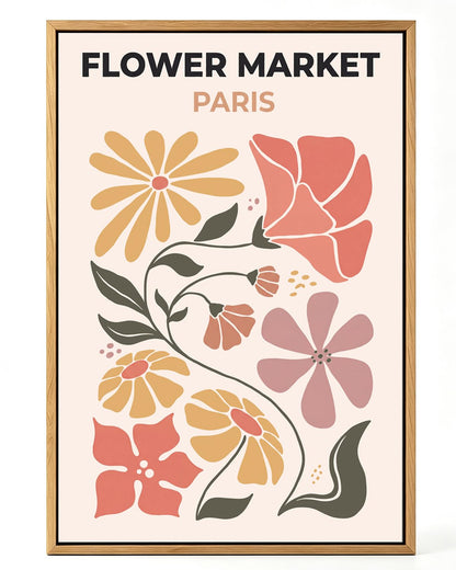Zzuyi Flower Market Framed Wall Art Boho Botanical Floral Wall Decor 12x16