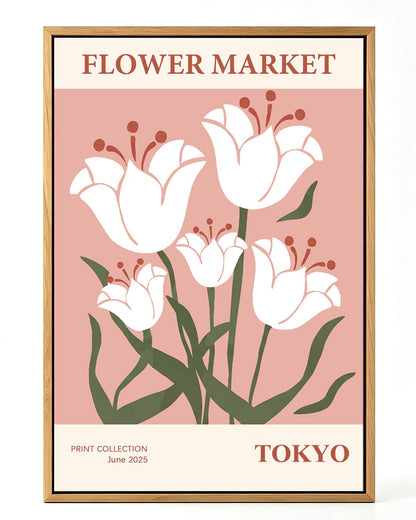 Zzuyi Flower Market Framed Wall Art Boho Botanical Floral Wall Decor 12x16