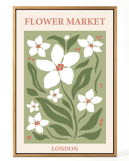 Zzuyi Flower Market Framed Wall Art Boho Botanical Floral Wall Decor 12x16