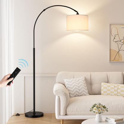 Ambimall 70" Dimmable Arc Floor Lamp with Remote, Color Temp Adjustable