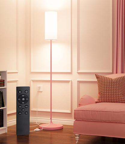 USTO Dimmable Floor Lamp with Remote,12W Led Bulb and Foot Switch, Black