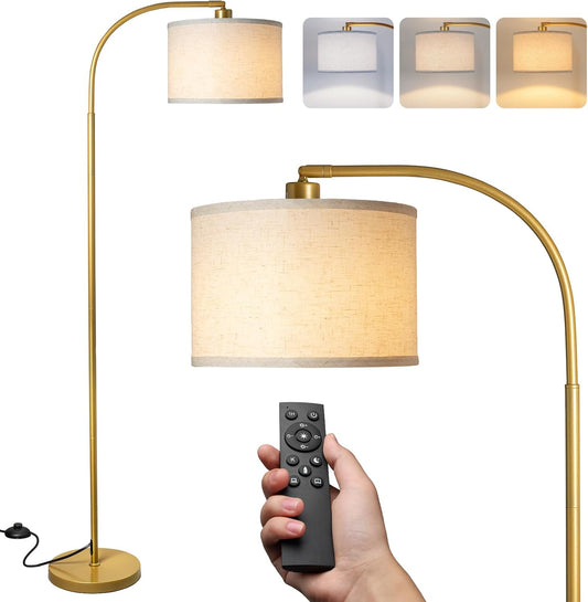 LALISU Arc Floor Lamps Modern Standing Remote Floor Lamp for Living Room