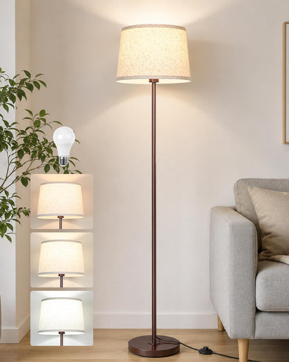 JUNNAI 61.8" Floor Lamp for Living Room, Modern Standing Lamp for Bedroom