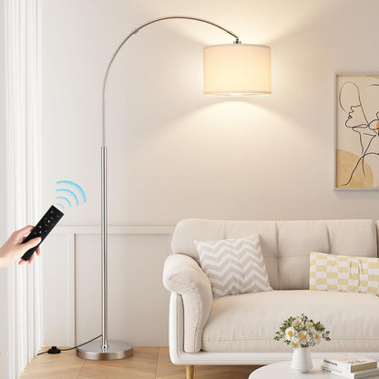 Ambimall 70" Dimmable Arc Floor Lamp with Remote, Color Temp Adjustable