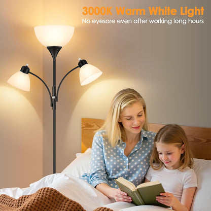 Coucrek Torchiere Floor Lamps for Living Room, 72" Dimmable Reading Lamp