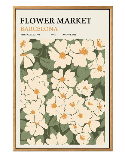 Zzuyi Flower Market Framed Wall Art Boho Botanical Floral Wall Decor 12x16