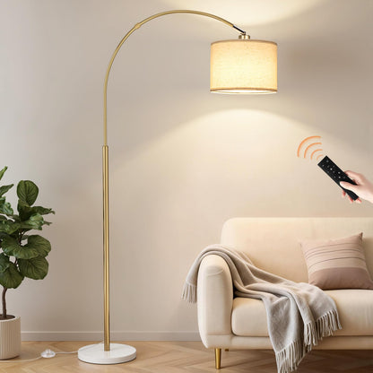 Ambimall 70" Dimmable Arc Floor Lamp with Remote, Color Temp Adjustable