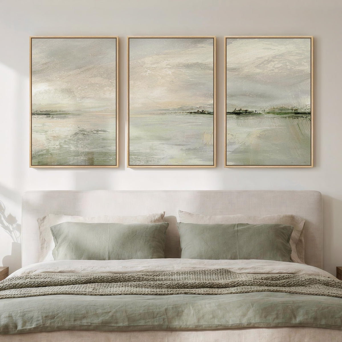 Large Framed Abstract Nature Landscape Wall Art for Living Room, 24x36 In