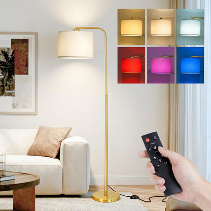 Arc Floor Lamp with Remote and Dimmable Black Floor lamps for Living Room