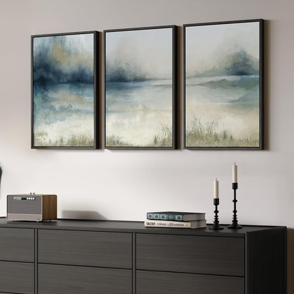 Large Framed Abstract Nature Landscape Wall Art for Living Room, 24x36 In