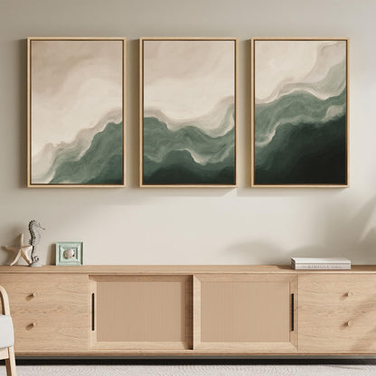 Large Framed Abstract Nature Landscape Wall Art for Living Room, 24x36 In