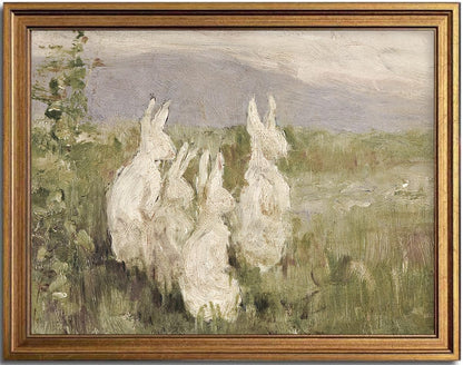 KBKBART Gold Framed Mountain Landscape Wall Art, Rustic Hills Canvas Print