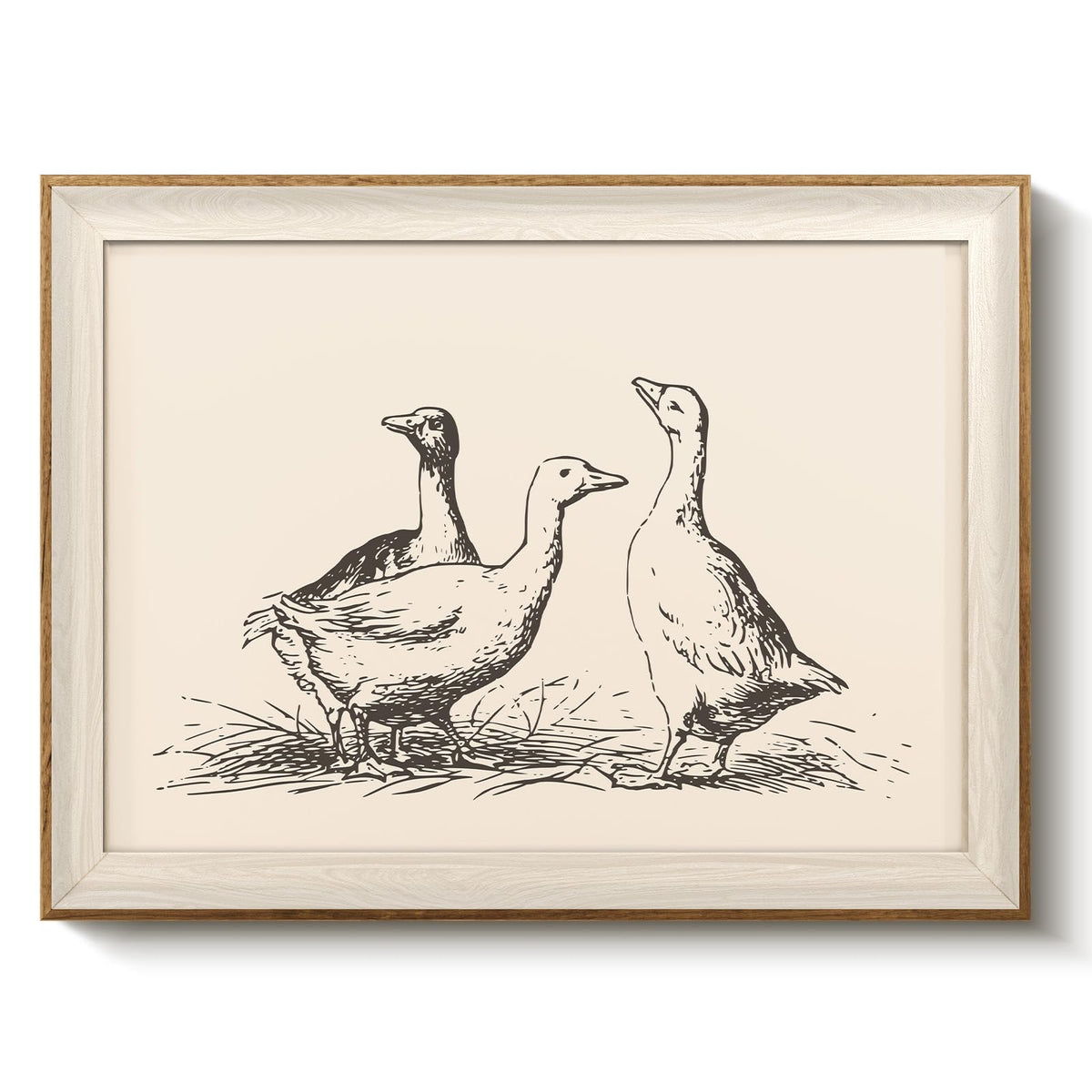 VIYYIEA Framed Wall Art for Living Room, Swan Wall Decor, 12×10 Inch