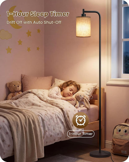 Dimmable Floor Lamp for Living Room with Remote & 10W Bulb