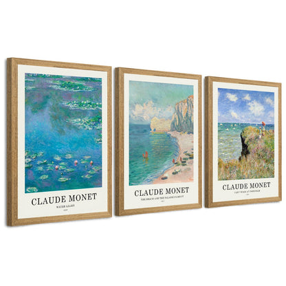 JLTULT William Morris Wall Art Set of 3, Solid Wood Frames, 16 x 24 in Each