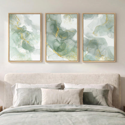 Large Framed Abstract Nature Landscape Wall Art for Living Room, 24x36 In