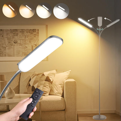 marctronic Floor Lamp, 18W 1800LM Super Bright LED Floor Lamp with Remote & Works with Smart Plug, Dimmable Timing Eye Caring Reading Lamps Floor Standing for Living Room Bedroom Office
