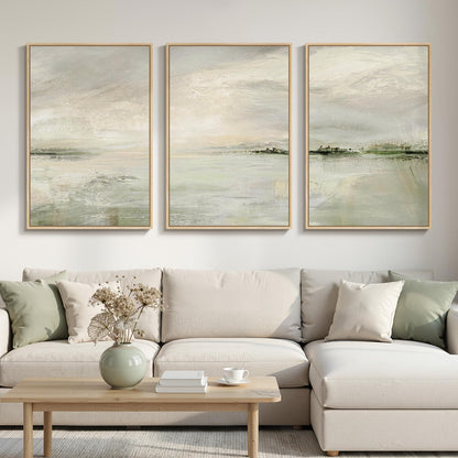 Large Framed Abstract Nature Landscape Wall Art for Living Room, 24x36 In
