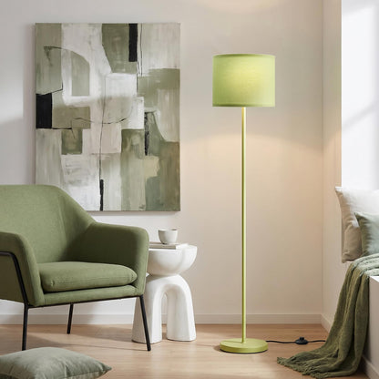 Modern Floor Lamp Simple Design with White Shade & Foot Pedal Switch