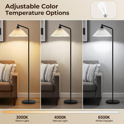 Floor Lamps for Living Room & Bedroom, 63" Modern Tall Standing Lamp, 3CCT