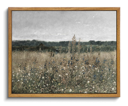 OIQArtOIQ Framed Vintage Wall Art Country Wildflower Canvas Art Paintings