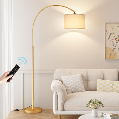 Ambimall 70" Dimmable Arc Floor Lamp with Remote, Color Temp Adjustable