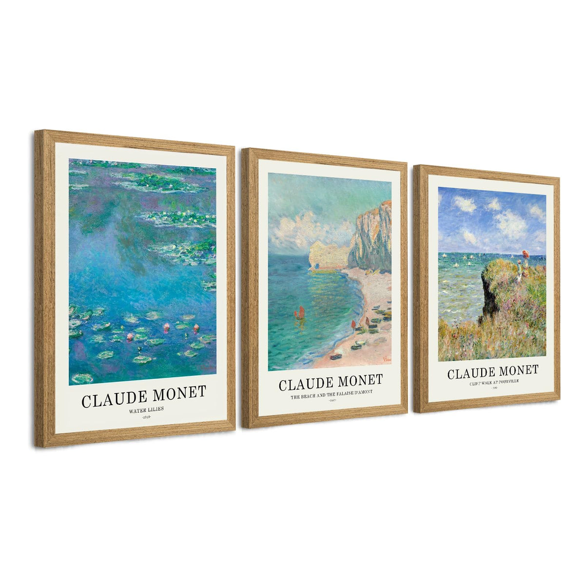 JLTULT William Morris Wall Art Set of 3, Solid Wood Frames, 16 x 24 in Each