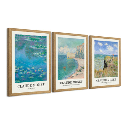 JLTULT William Morris Wall Art Set of 3, Solid Wood Frames, 16 x 24 in Each