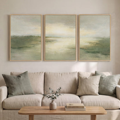 Large Framed Abstract Nature Landscape Wall Art for Living Room, 24x36 In