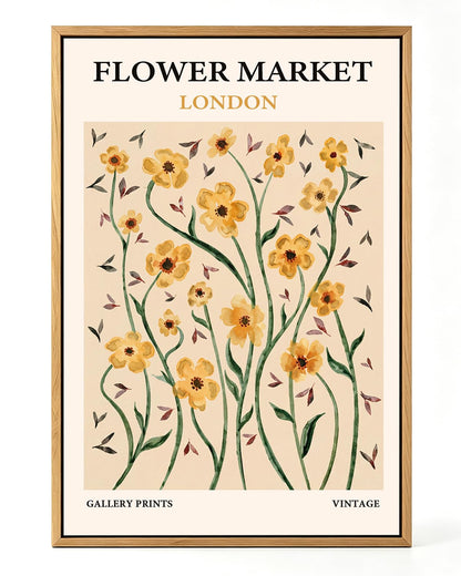 Zzuyi Flower Market Framed Wall Art Boho Botanical Floral Wall Decor 12x16