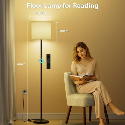 Keepsmile Dimmable Floor Lamps with Remote Control,12W LED Bulb,Foot Switch