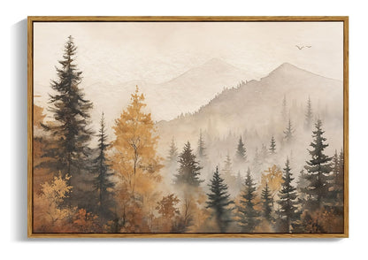 OIQArtOIQ Framed Vintage Wall Art Country Wildflower Canvas Art Paintings