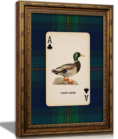 FKRYTYB Vintage Gold Framed Funny Cowboy Silly Goose Wall Art 9x11in