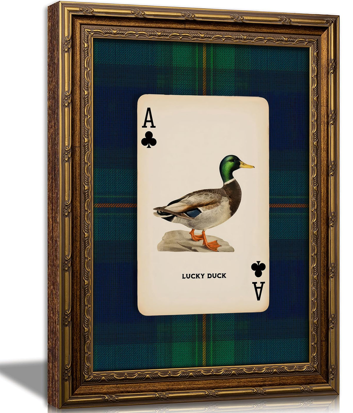 FKRYTYB Vintage Gold Framed Funny Cowboy Silly Goose Wall Art 9x11in