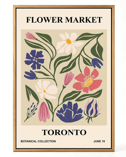 Zzuyi Flower Market Framed Wall Art Boho Botanical Floral Wall Decor 12x16