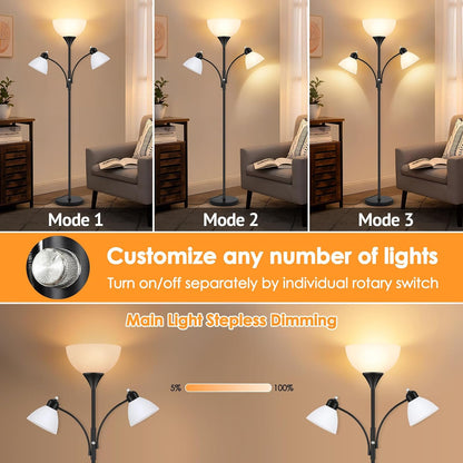 Coucrek Torchiere Floor Lamps for Living Room, 72" Dimmable Reading Lamp