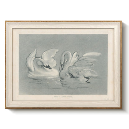 VIYYIEA Framed Wall Art for Living Room, Swan Wall Decor, 12×10 Inch