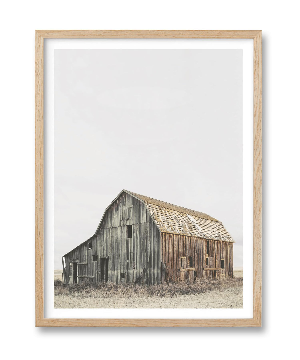 HesenDot Gustav Klimt Moon Stars Natural OAK Wood Framed Wall Art,12x16in