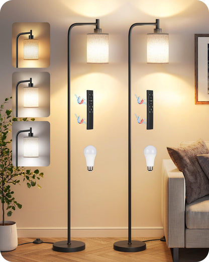 Dimmable Floor Lamp for Living Room with Remote & 10W Bulb