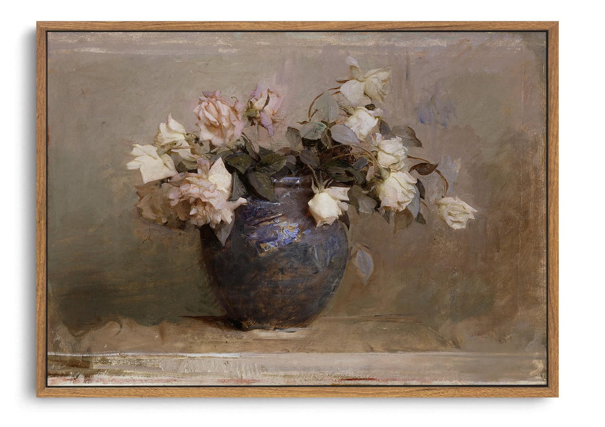 OIQArtOIQ Framed Vintage Wall Art Country Wildflower Canvas Art Paintings