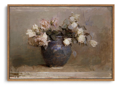 OIQArtOIQ Framed Vintage Wall Art Country Wildflower Canvas Art Paintings