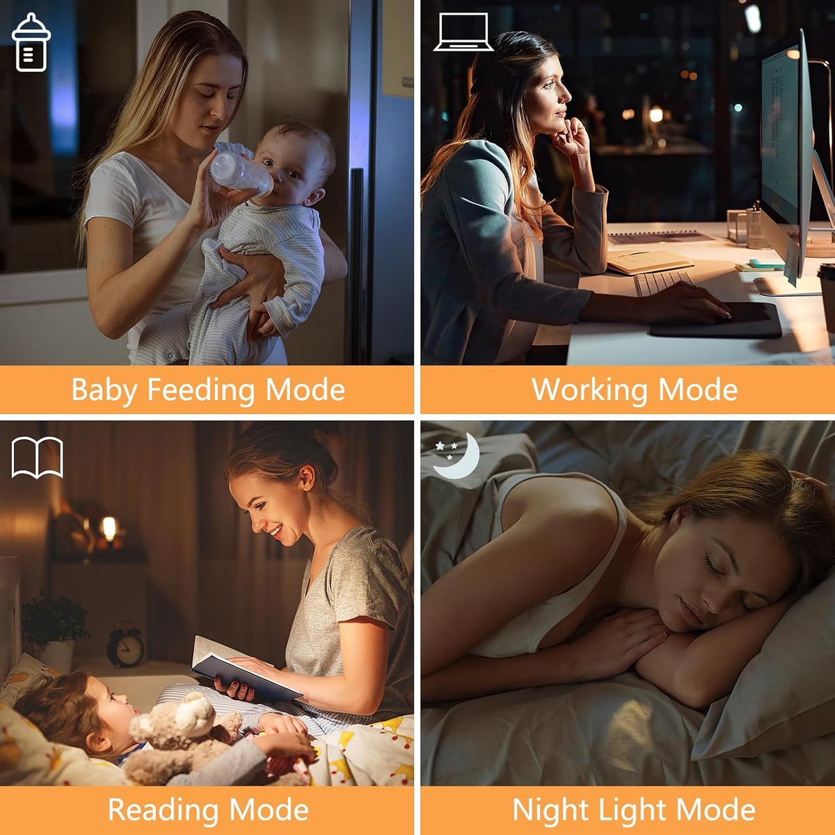 RISLG Floor Lamps for Living Room, Modern Standing Lamp, Minimalist Pole Lamps, Stepless Dimmable 9W Bulb Included, Tall Lamp with Linen Shade, Lamps for Bedroom, Office, Kids Room, Reading Light