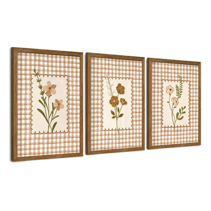 JLTULT William Morris Wall Art Set of 3, Solid Wood Frames, 16 x 24 in Each