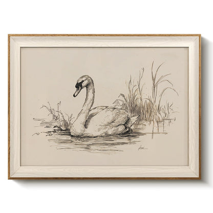 VIYYIEA Framed Wall Art for Living Room, Swan Wall Decor, 12×10 Inch