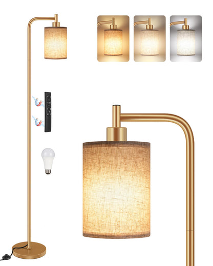Dimmable Floor Lamp for Living Room with Remote & 10W Bulb