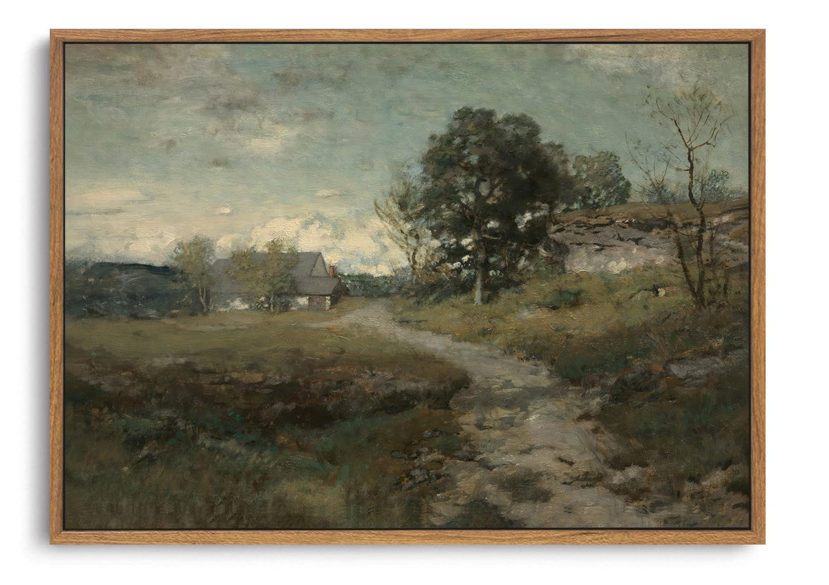 OIQArtOIQ Framed Vintage Wall Art Country Wildflower Canvas Art Paintings