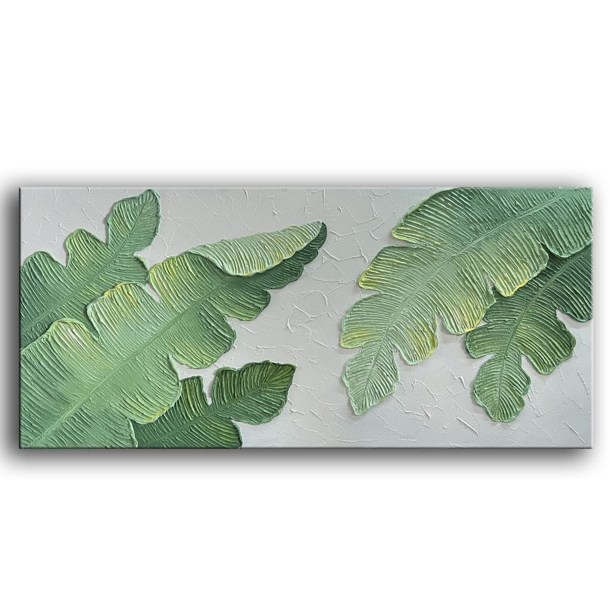 YaSheng Art-Canvas Wall Art with 3D Hand Painted Textured Modern Large Oil Painting Contemprary Aesthetic Floral Pictures for Living Room Bedroom DinningDecor (24x48inch, YS170)