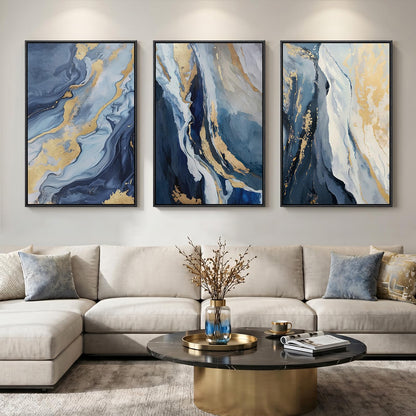 Large Framed Abstract Nature Landscape Wall Art for Living Room, 24x36 In